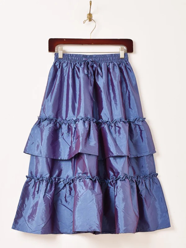 【2色展開】Meridian オーロラ フリルスカート