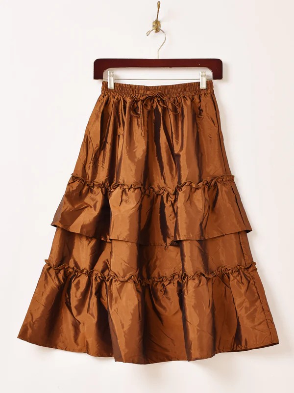 【2色展開】Meridian オーロラ フリルスカート