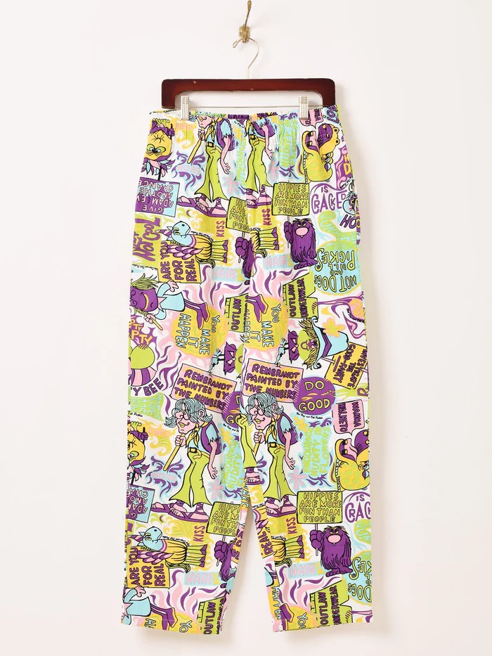 【2色展開】Backers ポップアート柄 イージーパンツ