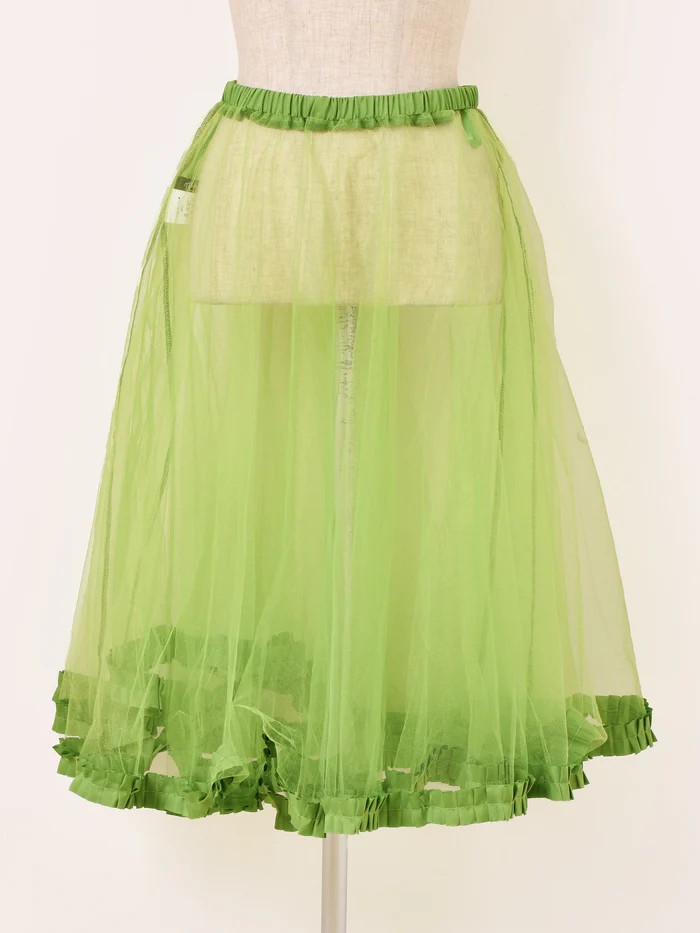 【3色展開】Meridian チュール フリル スカート