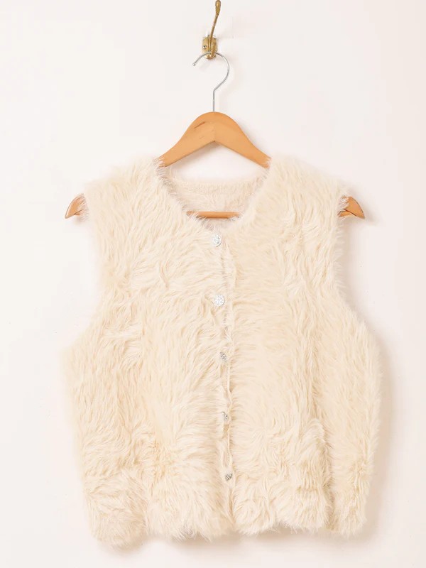 【2色展開】Meridian シャギー ニットベスト