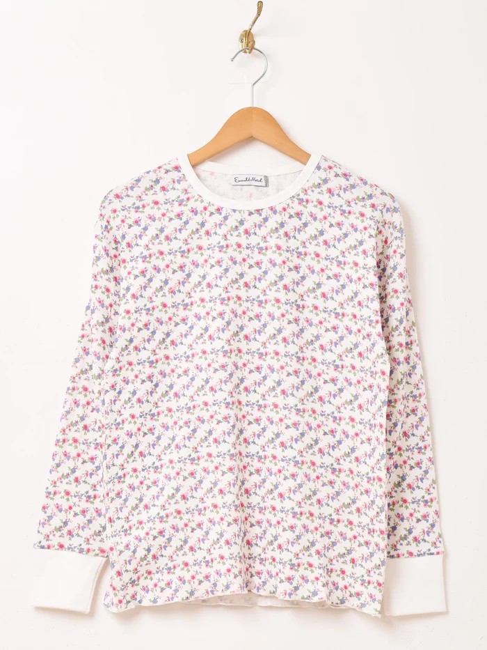 Emerald Motel 花柄 長袖 ワッフルT