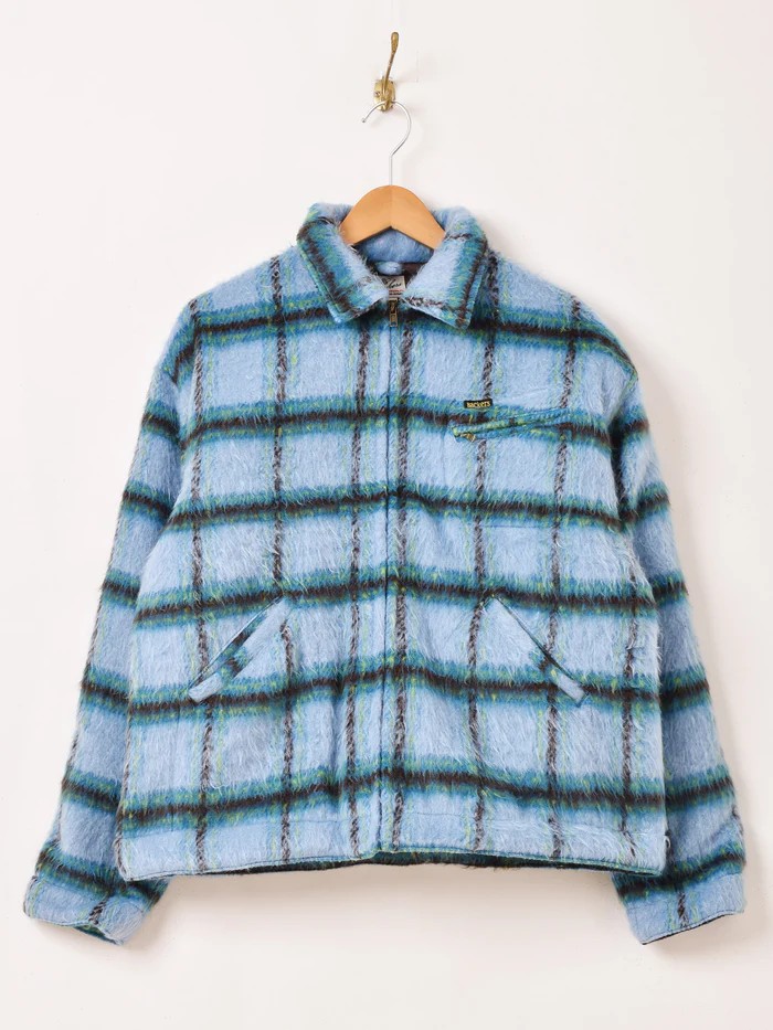 【2色展開】Backers 中綿入り ブラッシュドチェック ワークジャケット