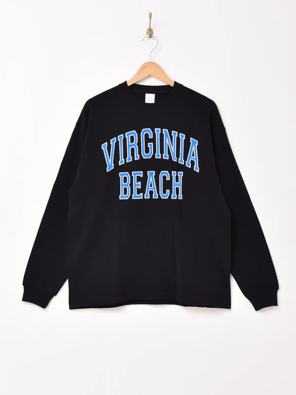 【2色展開】 プリント ロングスリーブTシャツ「VIRGINA BEACH」