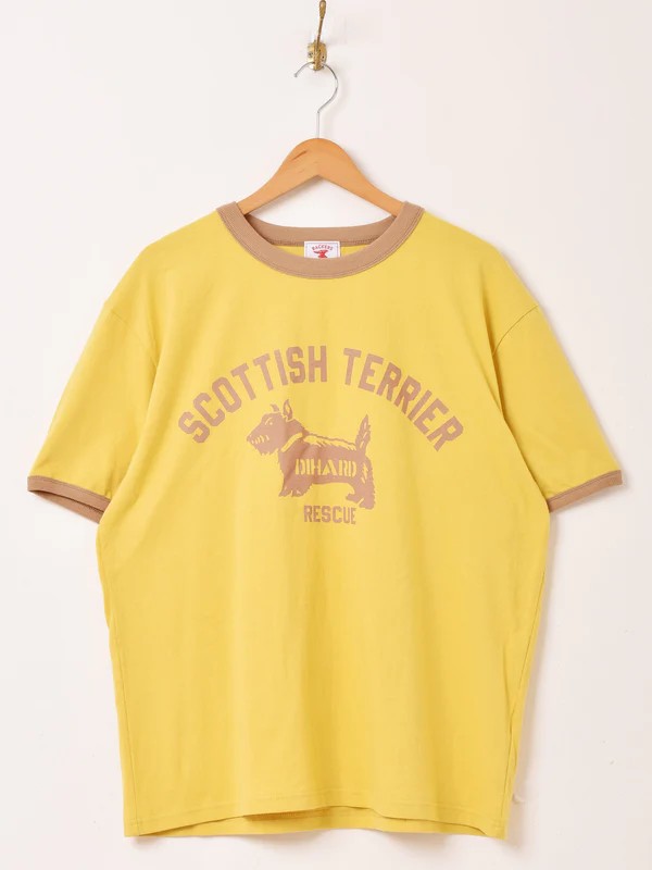 Backers プリント リンガーTシャツ「SCOTTISH TERRIER」